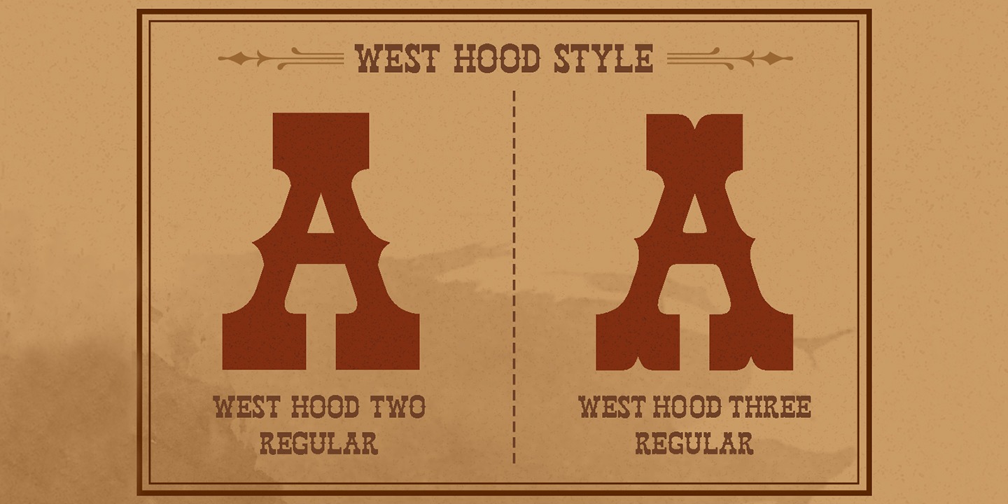 Beispiel einer West Hood-Schriftart #6